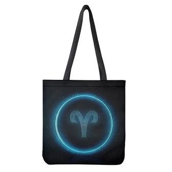 Blue Aries Zodiac Sign Print Tote Bag | Newhawaiianshirts CA