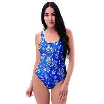 Blue Bandana One Piece Swimsuite | Newhawaiianshirts CA