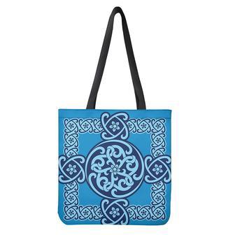 Blue Celtic Symbol Print Tote Bag | Newhawaiianshirts UK