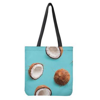 Blue Coconut Pattern Print Tote Bag | Newhawaiianshirts AU