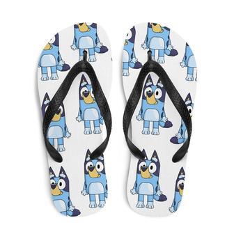 Blue Dog Cartoon Flip-Flops | Newhawaiianshirts CA