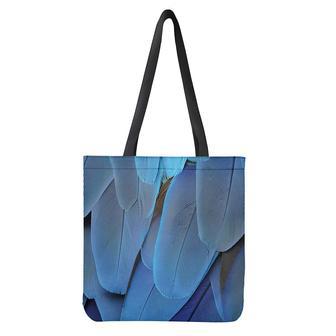 Blue Feather Print Tote Bag | Newhawaiianshirts CA