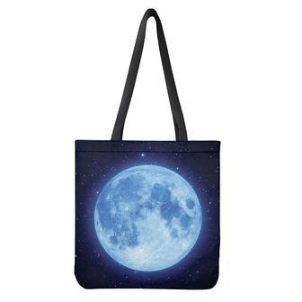 Blue Moon Print Tote Bag | Newhawaiianshirts CA