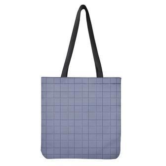 Blue Prince Of Wales Check Print Tote Bag | Newhawaiianshirts UK