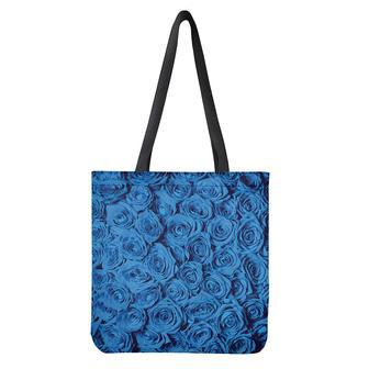 Blue Rose Print Tote Bag | Newhawaiianshirts