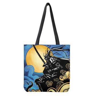 Blue Sky And Golden Sun Samurai Print Tote Bag | Newhawaiianshirts UK