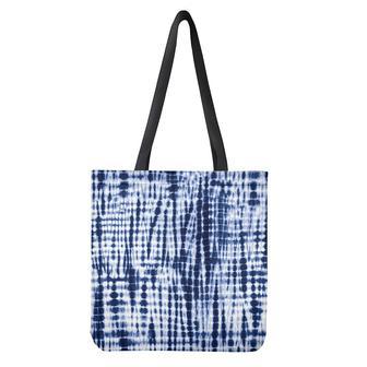 Blue Tie Dye Shibori Print Tote Bag | Newhawaiianshirts DE