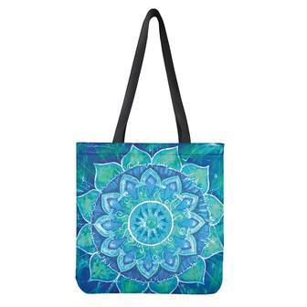 Blue Vishuddha Chakra Mandala Print Tote Bag | Newhawaiianshirts AU