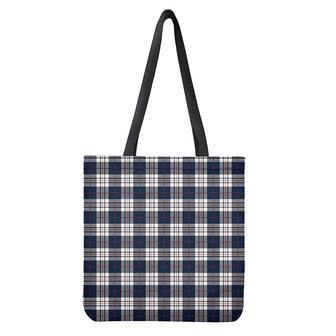 Blue White And Red Tartan Pattern Print Tote Bag | Newhawaiianshirts AU