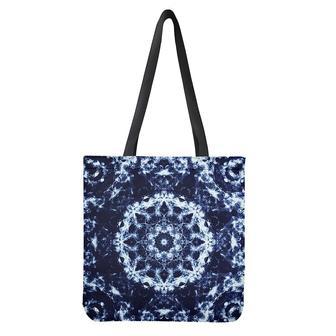 Blue Winter Mandala Print Tote Bag | Newhawaiianshirts