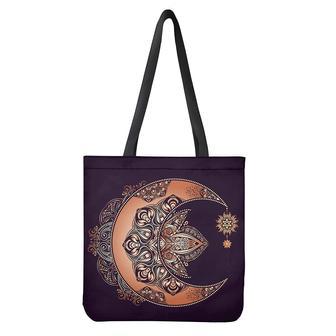 Bohemian Moon And Sun Print Tote Bag | Newhawaiianshirts DE