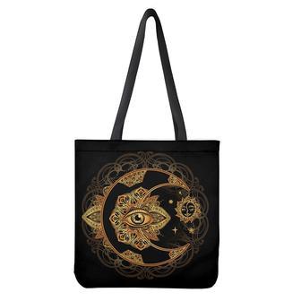 Bohemian Sun And Moon Print Tote Bag | Newhawaiianshirts