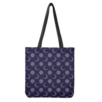 Boho Sun And Moon Pattern Print Tote Bag | Newhawaiianshirts CA