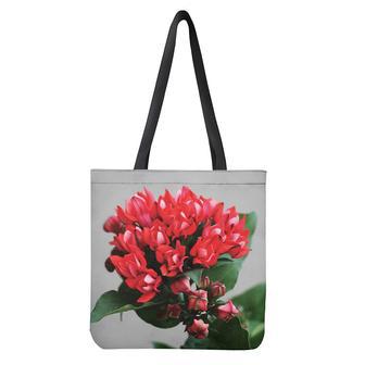 Bouvardia Flower Print Tote Bag | Newhawaiianshirts CA