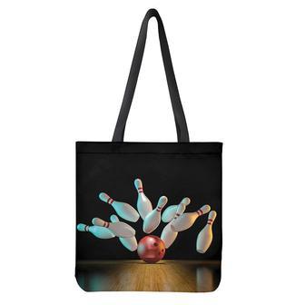 Bowling Strike Print Tote Bag | Newhawaiianshirts