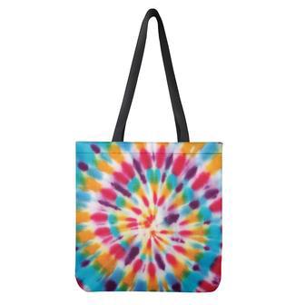 Bright Swirl Tie Dye Print Tote Bag | Newhawaiianshirts DE