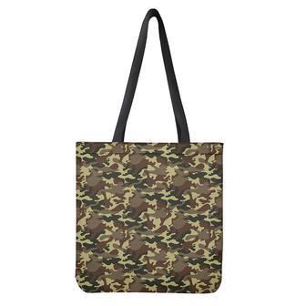 Brown Camouflage Print Tote Bag | Newhawaiianshirts UK