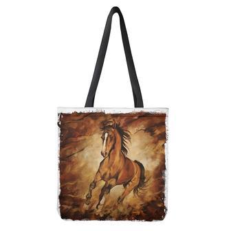 Brown Horse Painting Print Tote Bag | Newhawaiianshirts AU