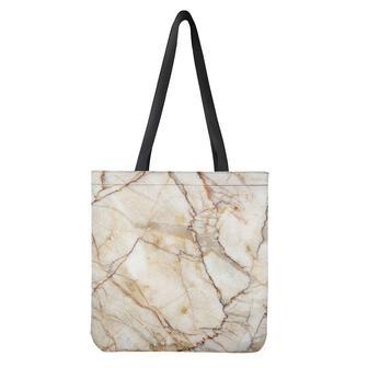 Brown Marble Print Tote Bag | Newhawaiianshirts CA