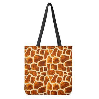 Brown Watercolor Giraffe Pattern Print Tote Bag | Newhawaiianshirts CA