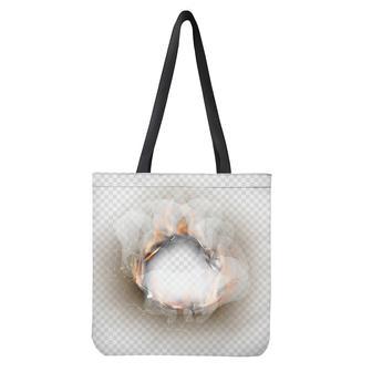 Burning Hole Print Tote Bag | Newhawaiianshirts AU