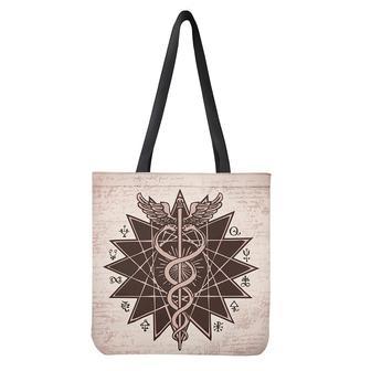 Caduceus Symbol Print Tote Bag | Newhawaiianshirts DE