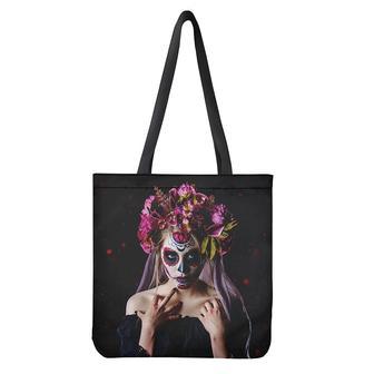 Calavera Girl Day Of The Dead Print Tote Bag | Newhawaiianshirts DE