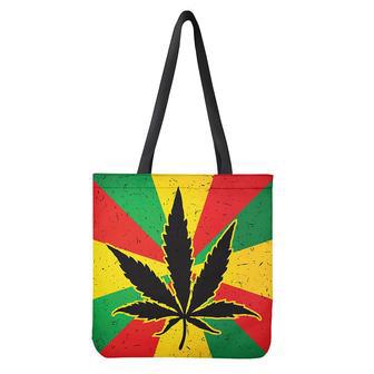 Cannabis Rasta Print Tote Bag | Newhawaiianshirts