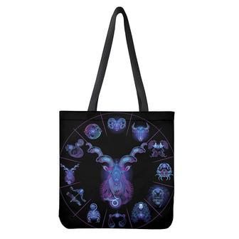 Capricorn And Astrological Signs Print Tote Bag | Newhawaiianshirts