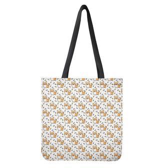 Cartoon Corgi Pattern Print Tote Bag | Newhawaiianshirts CA