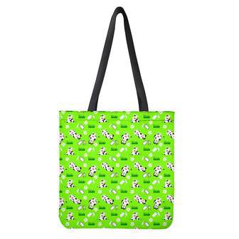 Cartoon Daisy And Cow Pattern Print Tote Bag | Newhawaiianshirts