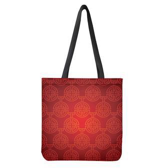 Chinese Lu Symbol Pattern Print Tote Bag | Newhawaiianshirts DE