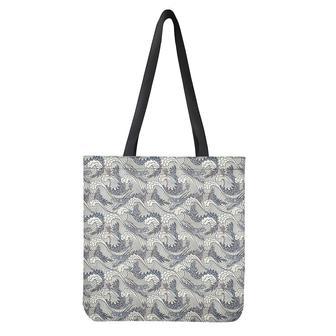 Chinese Sea Dragon Pattern Print Tote Bag | Newhawaiianshirts UK