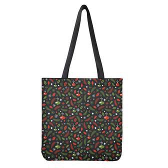 Christmas Decorations Pattern Print Tote Bag | Newhawaiianshirts