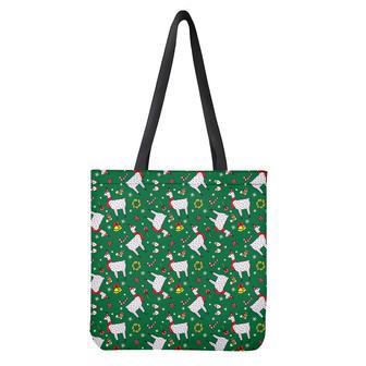 Christmas Llama Pattern Print Tote Bag | Newhawaiianshirts CA