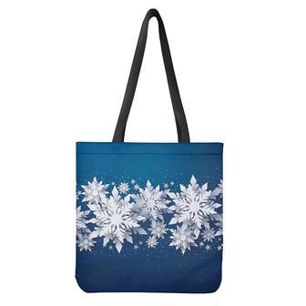 Christmas Snowflake Print Tote Bag | Newhawaiianshirts UK