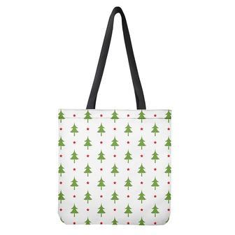 Christmas Tree And Star Pattern Print Tote Bag | Newhawaiianshirts CA