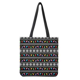 Christmas Tree Lights Print Tote Bag | Newhawaiianshirts AU