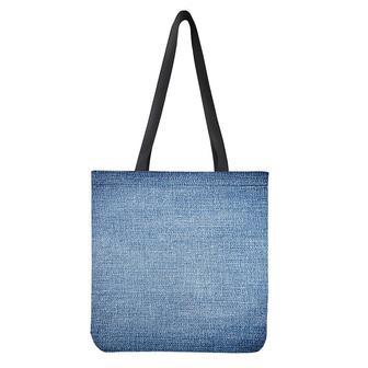 Classic Blue Denim Jeans Print Tote Bag | Newhawaiianshirts CA