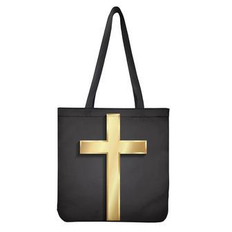 Classic Golden Cross Print Tote Bag | Newhawaiianshirts DE