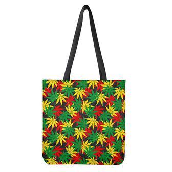 Classic Hemp Leaves Reggae Pattern Print Tote Bag | Newhawaiianshirts AU