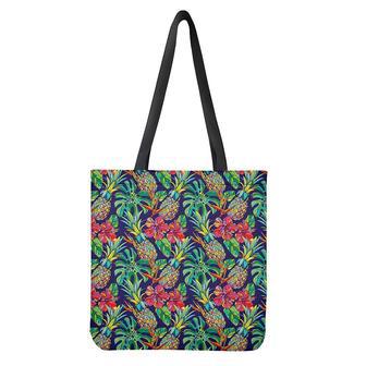 Colorful Aloha Pineapple Pattern Print Tote Bag | Newhawaiianshirts