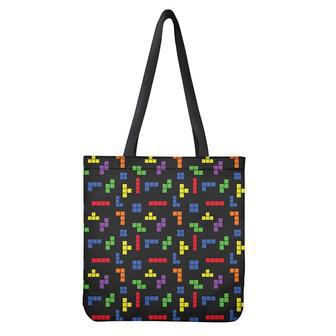 Colorful Block Puzzle Game Pattern Print Tote Bag | Newhawaiianshirts DE