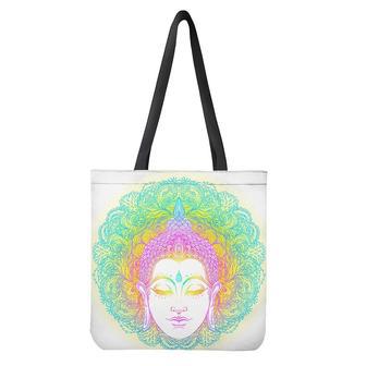 Colorful Buddha Mandala Print Tote Bag | Newhawaiianshirts