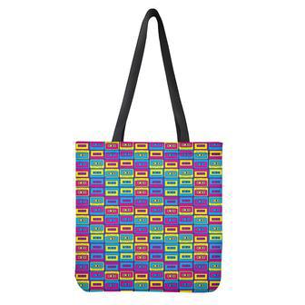 Colorful Cassette Tape Print Tote Bag | Newhawaiianshirts AU