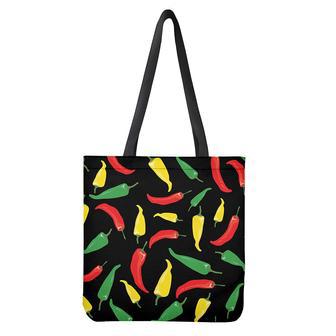 Colorful Chili Peppers Pattern Print Tote Bag | Newhawaiianshirts UK