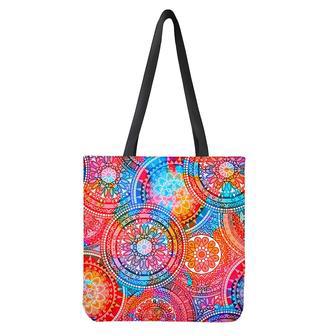 Colorful Circle Mandala Print Tote Bag | Newhawaiianshirts