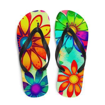 Colorful Daisies Flip-Flops | Newhawaiianshirts AU