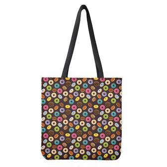 Colorful Donut Pattern Print Tote Bag | Newhawaiianshirts CA