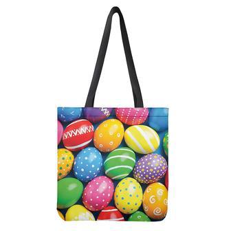 Colorful Easter Eggs Print Tote Bag | Newhawaiianshirts AU